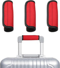 uxcell 3 Pcs Luggage Handle Wrap for Suitcase, Neoprene Handbag Grip Cover Protector Luggage Identifiers Suitcase Handle Wraps for Luggage Shopping Bag Travel Bags, Red