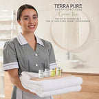 Terra Pure Green Tea Toiletries Set | 1-Shoppe Amenities Kit | 1oz Shampoo & Conditioner, Body Wash, Lotion | Travel Size | 80 Pieces