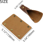 Mcredy Handbag Handle Cover Dark Brown PU Leather Luggage Handle Wraps with Metal Clasp for Purse Wallet Travel Bags, 4 Packs