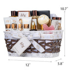 Gifts for Women & Men, Gift Basket for Mom & Dad - 28Piece Coconut Vanilla Spa Gift Basket, Bath and Body Skin Care Gift Set for Birthday, Mothers Day, Christmas Gifts, Spa Kit Self Care