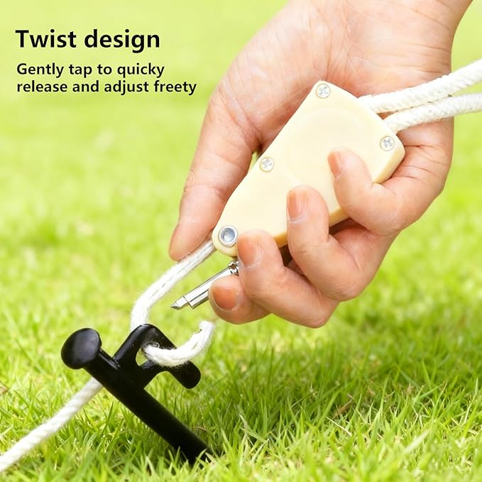 Retractable Travel Clothesline, 19Ft Heavy Duty Portable Clothes Drying Rope with Ratchet Pulleys Carabiners for Tents, Outdoor Camping, Hammocks Tarps Locking System