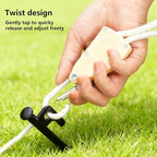 Retractable Travel Clothesline, 19Ft Heavy Duty Portable Clothes Drying Rope with Ratchet Pulleys Carabiners for Tents, Outdoor Camping, Hammocks Tarps Locking System