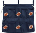 Gilbins End Of Bed Shoe Bag Great for storage, shoes, accessories & stuff! (Navy Foot Ball)