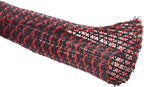 Alex Tech 25ft - 1 inch Cord Protector Wire Loom Tubing Cable Sleeve Split Sleeving For USB Cable Power Cord Audio Video Cable – Protect Cat From Chewing Cords - Blackred