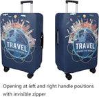 WUJIAONIAO Travel Luggage Cover Baggage Suitcase Cover Protector Skins 18-32 Inch (A9 TRAVEL, XL (for 29-32 inch luggage))