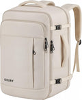 Gieury Travel Backpack, Extra Large 50L Expandable Backpack for Men Women, Carry On Backpack For Airplanes, Travel Essentials Luggage Suitcase Daypack Travel Gift Weekender Bag, Beige