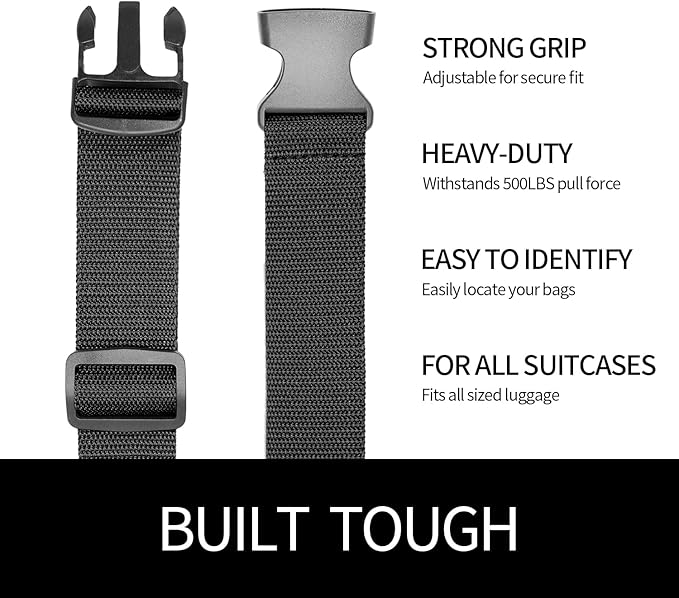 Luggage Straps 2-80Black