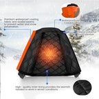 High Visibility Safety Jackets, Construction Coats with Pockets for Men& Women, Rain Jacket for Winter Cold Weather, Waterproof High Vis Rain Coat, Class 3, Orange-Black, 3XL