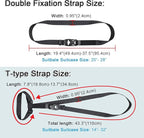 Vigorport Luggage Connector, Straps for Suitcase, Add A Bag Adjustable Attachment Accessories (Medium-Cam Buckle)