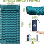 FUN PAC Camping Sleeping Pad, Ultralight Camping Mat with Pillow Built-in Foot Pump Inflatable Sleeping Pads Compact for Camping Backpacking Hiking Traveling Tent
