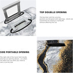 Travel Luggage Cover Suitcase Protector, White Black Gold Marble Abstract Washable Elastic Suitcase Baggage Cover Double-sided with Zipper Closure for Wheeled Suitcase Fits 29-32 Inch Luggage