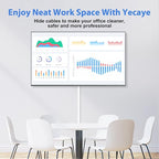 Yecaye Cord Hider, 113in One-Cord Cable Concealer, Cord Covers for Wires on Wall, Easy Install Cable Management Kit for 2 Small Wires, Cables Raceway Home Office, W0.59in H0.4in, White