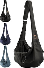 Noah & Paw Dog Sling Carrier for Small Dogs 3-10lb, Dog Sling for Small Dogs and Cats, Dog Carrier with Adjustable Padded Strap, Premium Twill, Lined with Fur, Double Safety Feature, Machine Washable