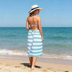 12 Pack Turkish Beach Towel 36"x71" Extra Large Beach Towels Sand Free Bath Towels Adults Lightweight Quick Dry Pool Towels Blue