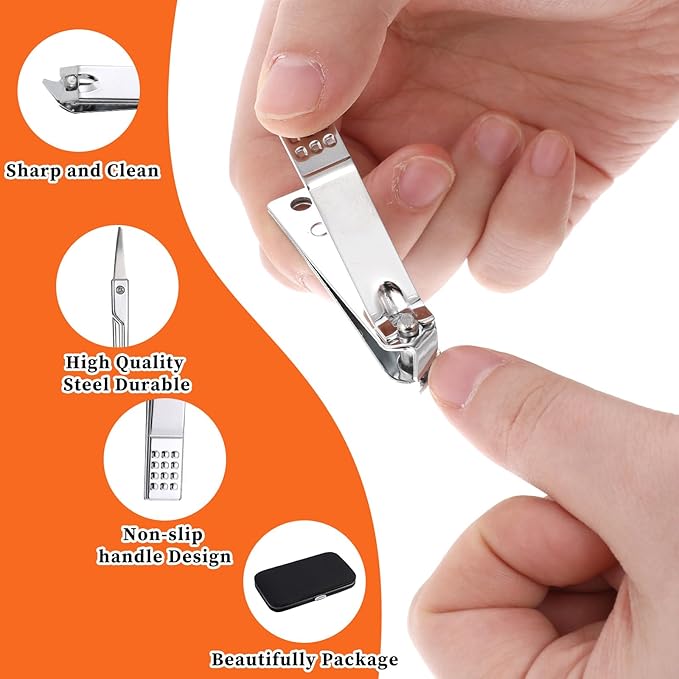 12 Set Bulk Manicure Kit Nail Set Stainless Steel Pedicure Professional Nail Care Kit with Stainless Steel Tools Portable Grooming with Travel Case, Gift for Men Women (4 color,8 in 1)