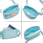 Gitus Gifts for 7 8 9 10 11 Year Old Girls Belt Bag Fanny Pack Crossbody Bags with Initial Letter Patch Birthday Gifts for Daughter Sister Friends Teen girls (Icing Blue-G)