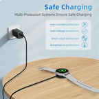 2 Pack for Samsung Galaxy Watch Charger Compatible with Galaxy Watch 8/8 Classic/7/Ultra/6/6 Classic/5/5 Pro/4/4 Classic/3/Active 2/Active USB-C Magnetic Charging Dock Accessories 3.3FT