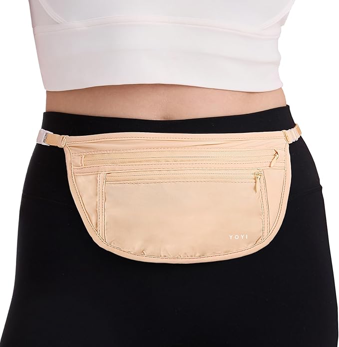 Hidden Travel Money Belt for Women - Anti-Theft Waist Pack, Lightweight Travel Fanny Pack for Money, Passport & Daily Travel Use