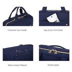 BAGSMART Toiletry Bag Travel Bag with Hanging Hook, Water-resistant Makeup Cosmetic Bag Travel Organizer for Accessories, Shampoo, Full Sized Container, Toiletries, Large-Blue