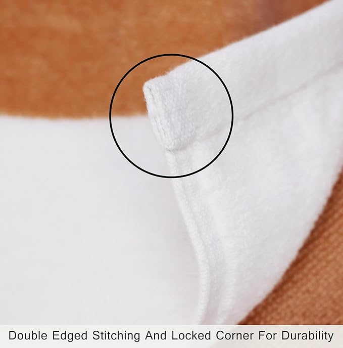 COTTON CRAFT Hooded Beach Towel – Oversized 39 x 68 Towel with Hood for Adults - 100% Ringspun Cotton Velour Terry Towel - 450 GSM Super Soft Plush Absorbent Quick Dry Bath Wrap – Cabana Stripe Linen