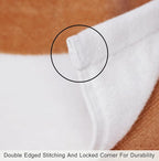 COTTON CRAFT Hooded Beach Towel – Oversized 35 x 70 Towel with Hood for Adults - 100% Cotton Velour Dobby Terry Towel - 450 GSM Pool Bath Wrap - Soft Absorbent Quick Dry – Cabana Stripe Linen