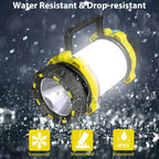 BOBKID 2 Pack Camping Lantern, Outdoor LED Camping Light, Rechargeable Flashlights with 1000LM, 6 Modes, IPX5 Waterproof Portable Emergency Camp Light for Hurricane Survival - Yellow