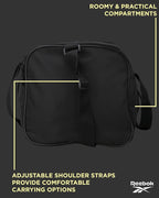 Reebok Duffle Bag - Lightweight Unisex Carry On Gym Bag - Travel and Sports Duffel Bags for Men and Women, Denver - Black
