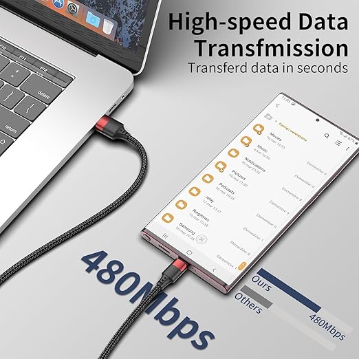 6 inch Short USB C Cable, 0.5ft 3 Pack USB A to USB C Cable Nylon Braided Short Type C Charger Cord Fast Charging for iPhone 16 15 Samsung Galaxy S24 S23 S22 Note 20 10 A50 A20 Moto G LG