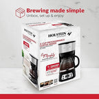 Holstein Housewares 5-Cup Programmable Coffee Maker, 25oz Drip Coffee Machine with Auto Brew Timer, Pause & Serve, Compact Design – Perfect for Home, Office & Dorm Use, Black