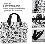 Laptop Bag 15.6 inch, Waterproof Laptop Case with Strap, Protective Laptop Carrying Case for Women&Men, Goth Bat Foral