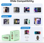 2Pack USB C Fast Charger Block, Total 60W 5-Port USB C Wall Charger 30W Type C Charging Block, 2USB C+3USB A PD 3.0 Multiport Charging Cube for iPhone 17 16 15 14 Pro Max, G-alaxy S26 S25 Ultra, i Pad