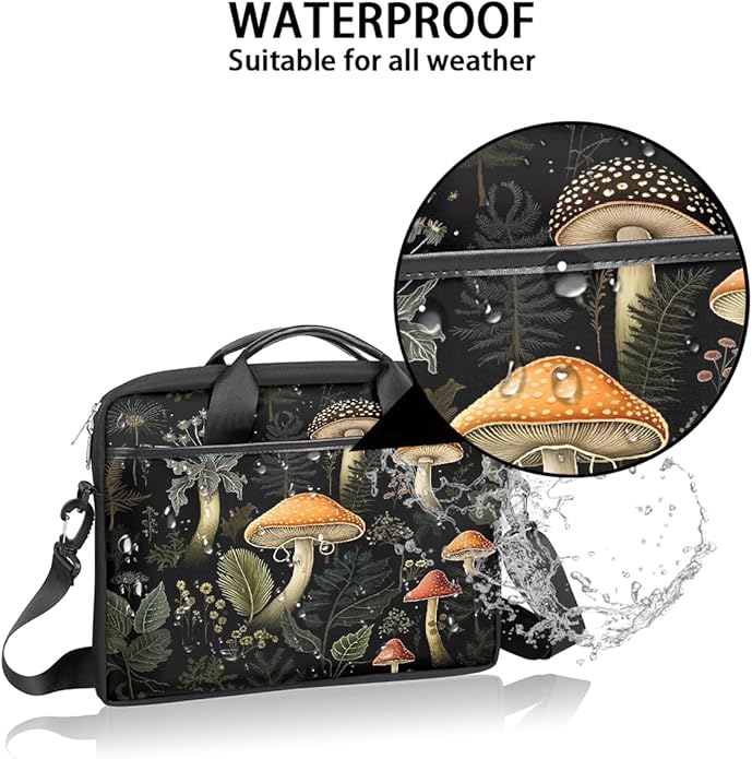 Laptop Shoulder Bag for Women Men, Waterproof Computer Case Messenger Bag Briefcase for Business Office Travel