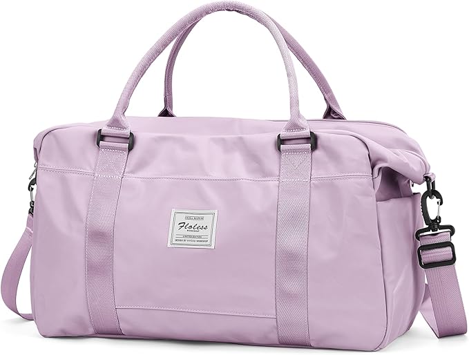 HYC00 Travel Duffel Bag,Carry-on Overnight Weekender Bags for Women,Sports Tote Gym Bag with Wet Pocket