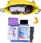 PLULON 25 Pcs Yellow Drawstring Backpack Bags Bulk String Backpack Cinch Sack Pull Sport Gym Backpack Bags for Yoga Traveling Outdoor Sports