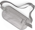 VENTURE 4TH Money Belt for Travel – Slim Hidden Under-Clothes RFID Blocking Anti-Theft Passport Holder & Travel Wallet Pouch for Men & Women to Protect Cash, Cards & Documents (Sleek Silver)