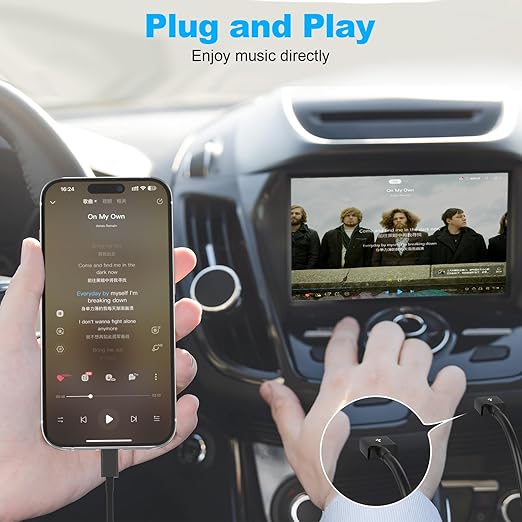 Snisre Car Carplay Cable, USB A to Lightning Cable 3FT Compatible with iPhone 14 13 12 11 Pro Max XR XS X Charger Cord，Car Charging Cord（Black）