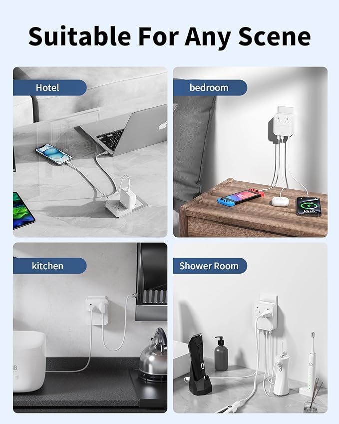 USB C Charger Block 30W,Slim Flat USB Wall Charger Plug with 2 Outlet Ports,Multi USB C Charging Power Adapter for Home Travel Office School