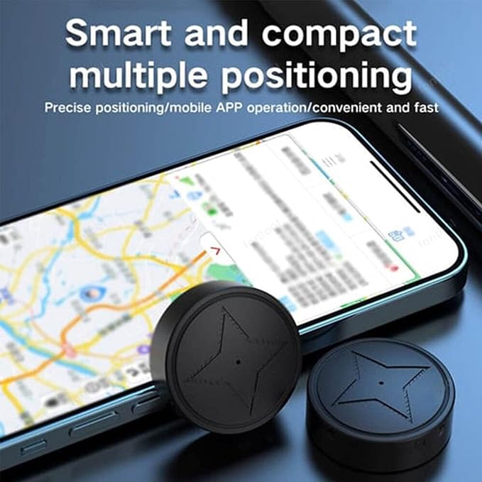 GPS Tracker for Vehicles, Strong Magnetic Car Vehicle Tracking Anti-Lost, No Monthly Fee, No Subscription, Multi-Function GPS Mini Locator with Free App (PG12-18)