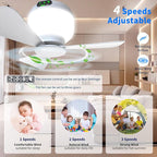 Rechargeable Tent Fan, Portable Hanging Camping Fan with LED Light & Remote, 8000mAh Battery Powered, 3 Speed with Timer for Outdoor, RV, Canopy, Beach, Patio & Gazebo
