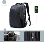 Swissdigital Design Travel Laptop Backpack for Men and Women, Business Backpack with USB Charging Port for Fits 16 Inch Notebook, Blue | SD1670-12