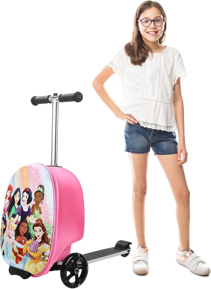 Disney Princesses Kids' 2-in-1 Suitcase (18") and Scooter Luggage