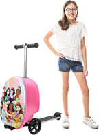Disney Princesses Kids' 2-in-1 Suitcase (18") and Scooter Luggage
