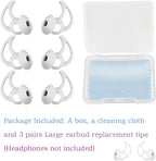 Replacement Earbud Tips Silicone Earbud Covers Ear Tips Compatible with Bose Quietcomfort and Sport Headphone Ear Bud Tips Large 3 Pairs
