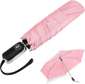 Compact Travel Umbrella for Purse - Flat Handle, Waterproof for Light Rain