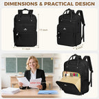MATEIN Teacher Backpack with Lunch Compartment, 15.6 Inch Lunch Backpack for Men with Organized Pocket, College Laptop Backpacks Meal Prep Bag Gift for Teachers Work Nurse Commute Office