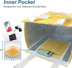 iknoe Insulated Lunch Bag for Women & Adults, 9L Foldable Wide-Open Cooler Bag with Pockets, Leakproof & Portable, for Picnic, Office, Beach(Yellow)