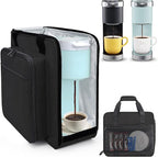 Anitor Portable Carrying Coffee Maker Travel Bag Match for Keurig K-Mini/K-Mini Plus/K-Express, Single Serve Coffee Machine Travel Bag with Padded Shoulder Straps Includes Multiple Storage Bags, Black