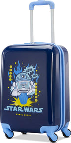 American Tourister Star Wars R2-D2 Carry-On Luggage - Airline Approved, Durable Hardshell with Favorite Rebel Droid - Roll Confidentially with Spinner Wheels & Colorful Adjustable Handle