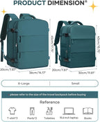 coofay Large Travel Backpack Carry on Flight Approved Mochila De Viaje Carry on Backpack for Airplanes Spirit Airlines Personal Item Bag 18x14x8 Inches Travel Bag Traveling Backpack for Women Men