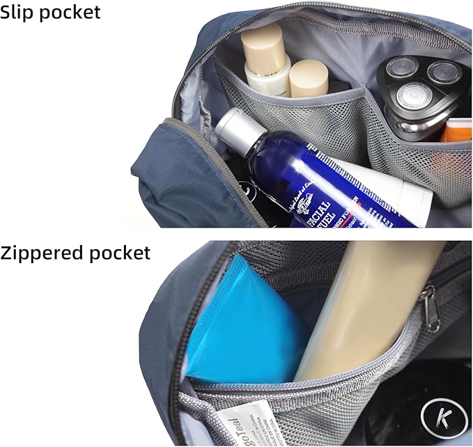 Travel Toiletry Bag 5L, Compact Travel Organizer with Waterproof TPU Wet/Dry Compartment